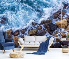 Carta da parati 3D Old Stone R8062 autoadesiva rimovibile luna