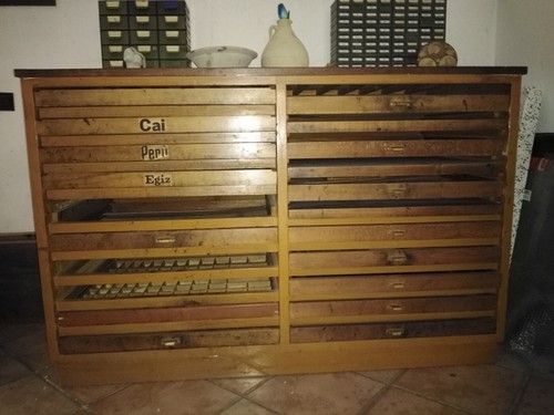 Cassettiera tipografica doppia - cassettiera,