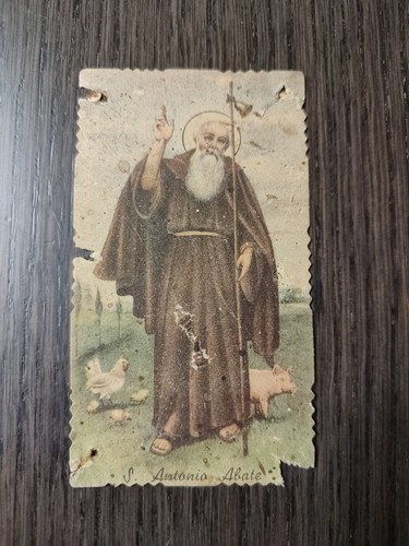 Sant antonio abate holy card - sant'antonio, abate,