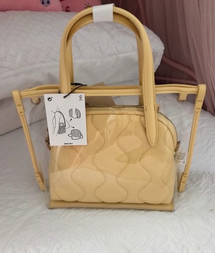 Mini tote bag zara gialla - tote,