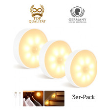 3 Luce Notturna con Rilevatore di Movimento Batteria USB Lampada Notturna LED Luce Scale 3 Modalità Nuovo