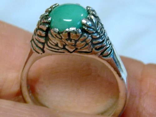 Anello turchese verde naturale