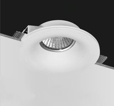 - Portafaretto in Gesso CERAMICO Tondo Conico Da Incasso per Controsoffitti Con 