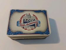 ZIPPO Accendino Benzina Lighter 50th Anniversary 1932-1992 Confezione Originale Accessori 