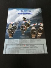 1984 TIQUA QUARTZ SUB SUBACQUEO 200 m WATCH OROLOGIO VINTAGE PUB  AD 