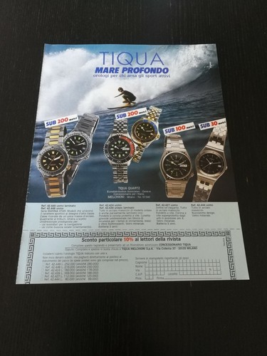 1984 tiqua quartz sub - quartz,