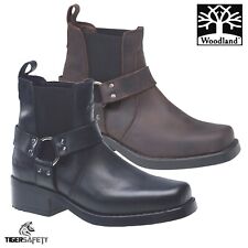 Stivali con cinturino Woodland M486 Low Harley da uomo biker cowboy western rivenditore