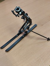 Modellino metallo sciatore - modellino, in