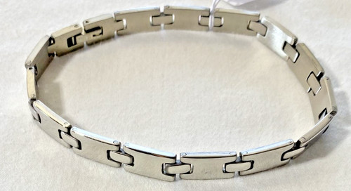 Bracciale timbro link - bracciale, acciaio