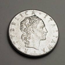 1977 Italy 50 Lire, KM# 95.1