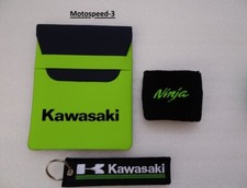 porta documenti kawasaki   + polsino kawasaki  ninja  nero  + portachiavi 