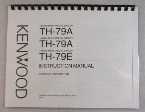 Kenwood 79a manuale di - kenwood, th-79a/e