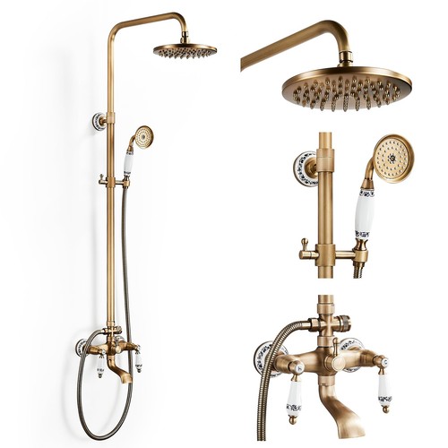 Colonna doccia retro ottone - colonna,
