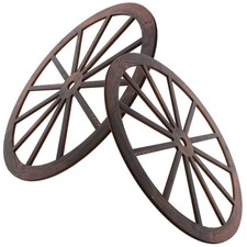  2 Pcs Ruote Di Legno Carro