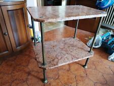 VECCHIA TOILETTE CON DUE PIANI IN MARMO E SPECCHIO ORIGINALE DECO ANNI '30