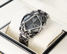 Orologio Chrome Alababaster Stile Gotico Quadrante Rosso Grigio Industry Date