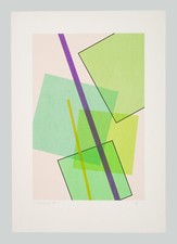 Luigi VERONESI - "Composizione", 1989 - Litografia, 49,5 x 34,5 cm