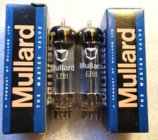EZ81 MULLARD NOS NIB MINT CONDICTIONS TESTED BALANCED MATCHED PAIR TUBES