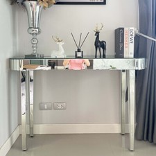 Tavolo consolle vetro argento