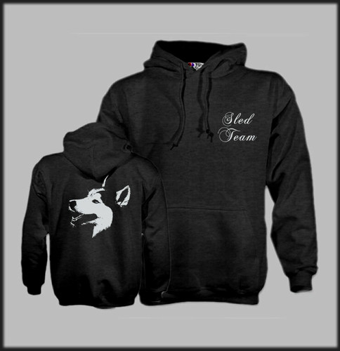 Siberian husky black hoody - siberian,