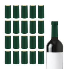 150 capsule termoretraibili per sigillare bottiglie di vino, 30x60mm, verde