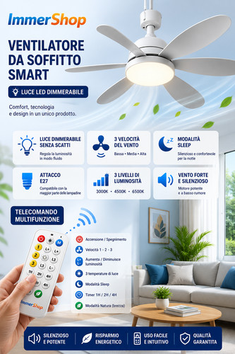 Ventilatore soffitto led - ventilatore,