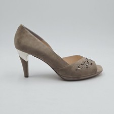 Scarpe donna Melluso 41 Decollete Spuntato Beige Camoscio 350CND