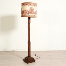 Originale lampada da terra Art Déco anni 30 40 Piantana in legno