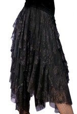 Gonna gotica a punta tessuto