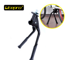 Litepro Cavalletto Centrale Doppia Gamba Cavalletto Bipiede per MTB Pieghevole Bici Strada E-Bike