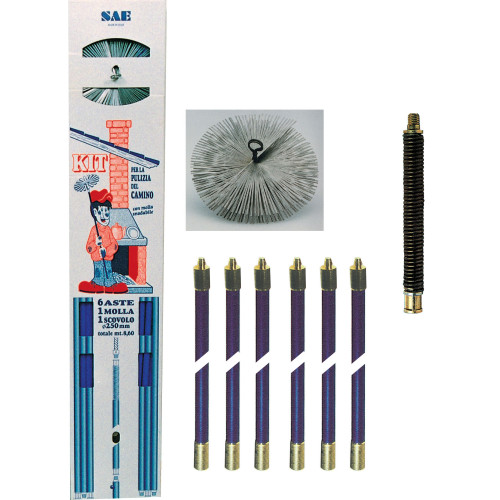 Kit spazzacamino con aste - spazzacamino,