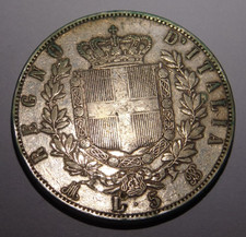 Italia 5 lire 1872 Vittorio