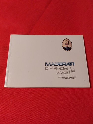 Maserati spyder 222 libretto - maserati,