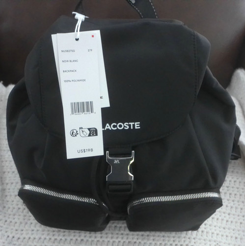 Zaino lacoste unisex nero con - lacoste,