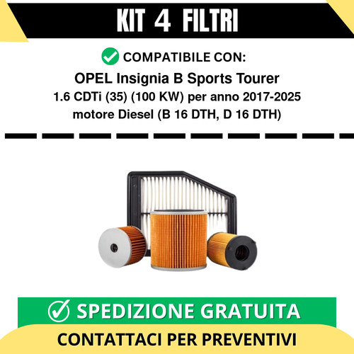Kit filtri tagliando - kit, per