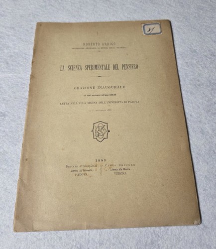 Scienza sperimentale del - la,