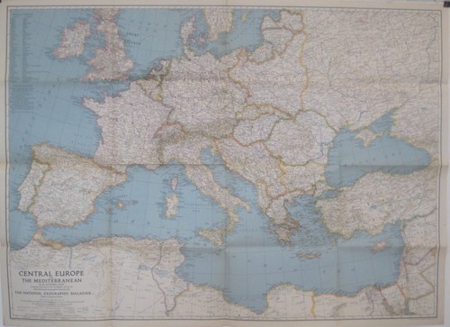 1939 mappa europa centrale - europa, e