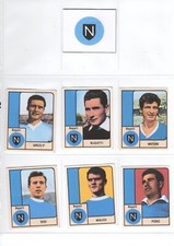 CALCIATORI NANNINA/PANINI 1960-61 - RIPRODUZIONE SET NAPOLI - EMBLEMA+FIGURINE