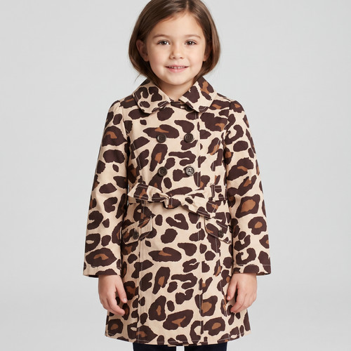 Giacca trench leopardata