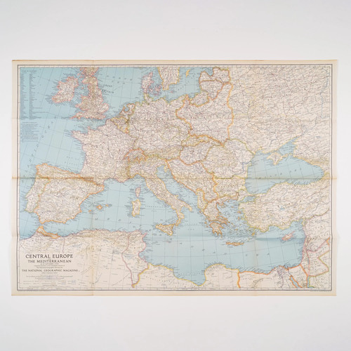 Mappa epoca pieghevole anni - mappa, d'epoca