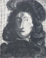 Pablo PICASSO: Ritratto Di Dora Amaar, ACQUAFORTE, 31x24cm, 1952