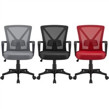 Sedia da Ufficio Ergonomica Scrivania Girevole Altezza Regolabile a Rotelle Rete