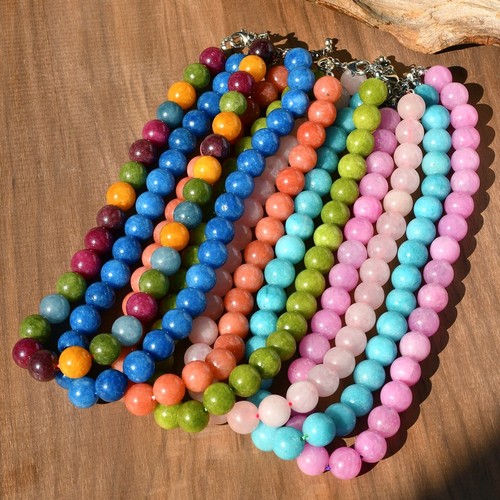 Collana con perline - , rotonde