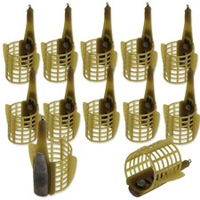 Mangiatoia da Pesca Open End con Pinne Fiume Lago Attrezzatura Grossa Gabbia per Esche 30g