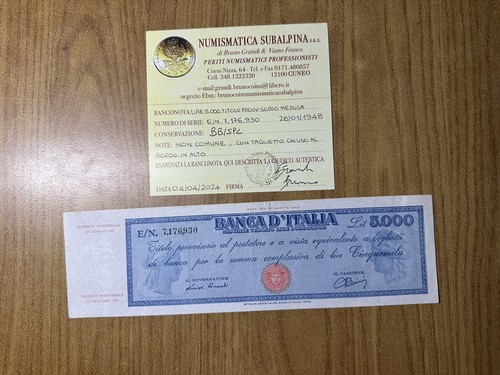Banconota lire 5000 titolo - banconota,