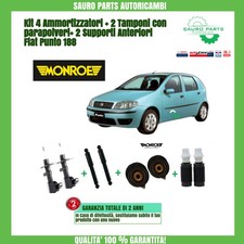 Kit 4 Ammortizzatori+2 Tamponi con parapolveri+ 2 Supporti Anteriori  Fiat Punto