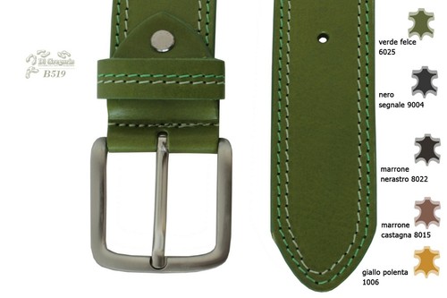 Cintura cuoio uomo - donna, cm.4