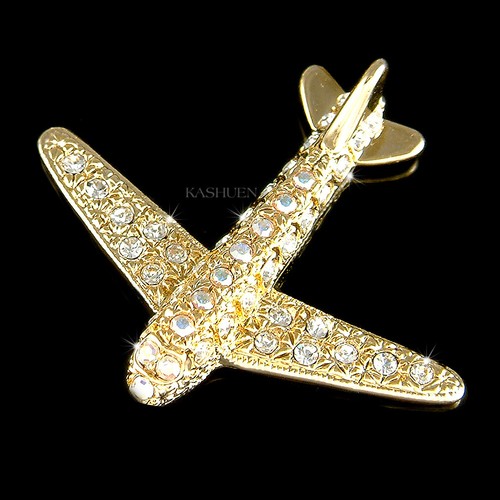 Aeroplano spilla swarovski - aeroplano,