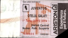 Biglietto stadio Juventus-Otelul Galati 1988-89 Coppa Uefa