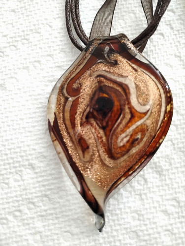 Collana con ciondolo vetro - con,